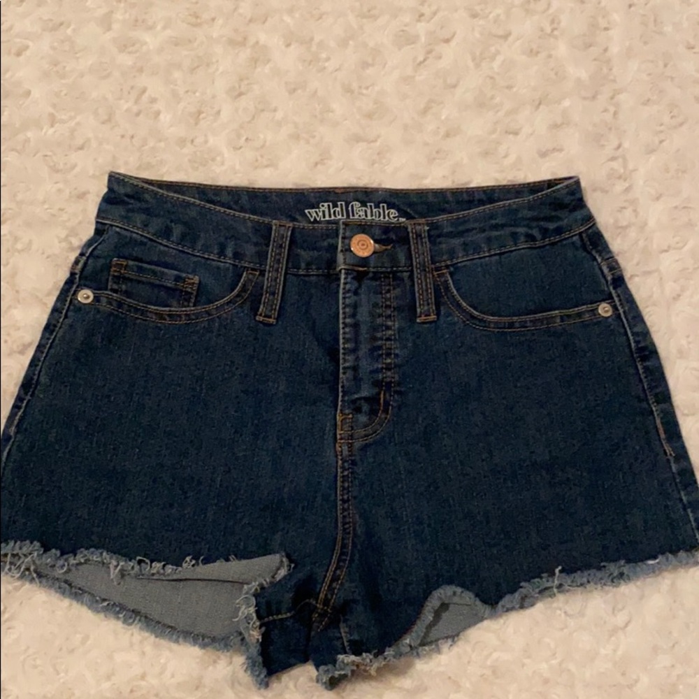 High rise jean shorts